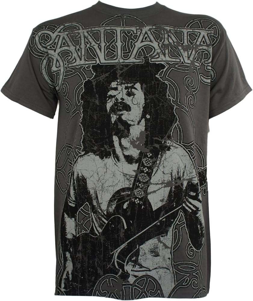 Amazon.com: Santana Mens Vintage Peace T-Shirt S : Clothing, Shoes