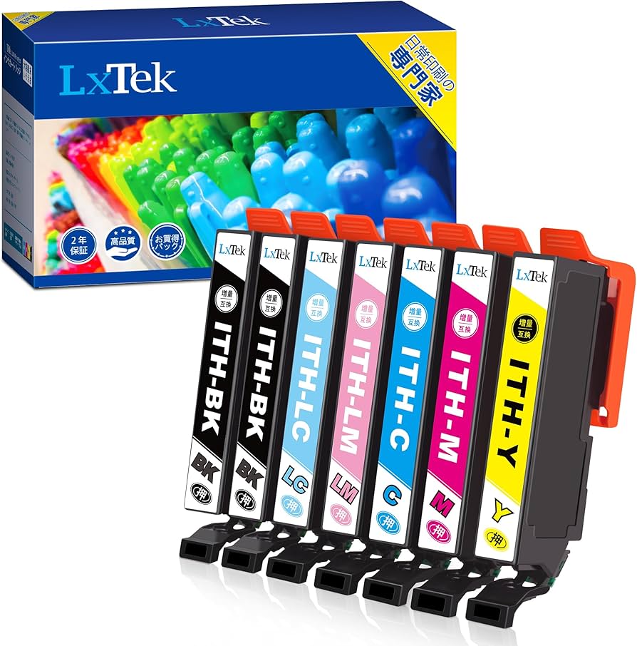Amazon.co.jp: LxTek ITH-6CL エプソン用 イチョウ インク ITH-6CL 6色