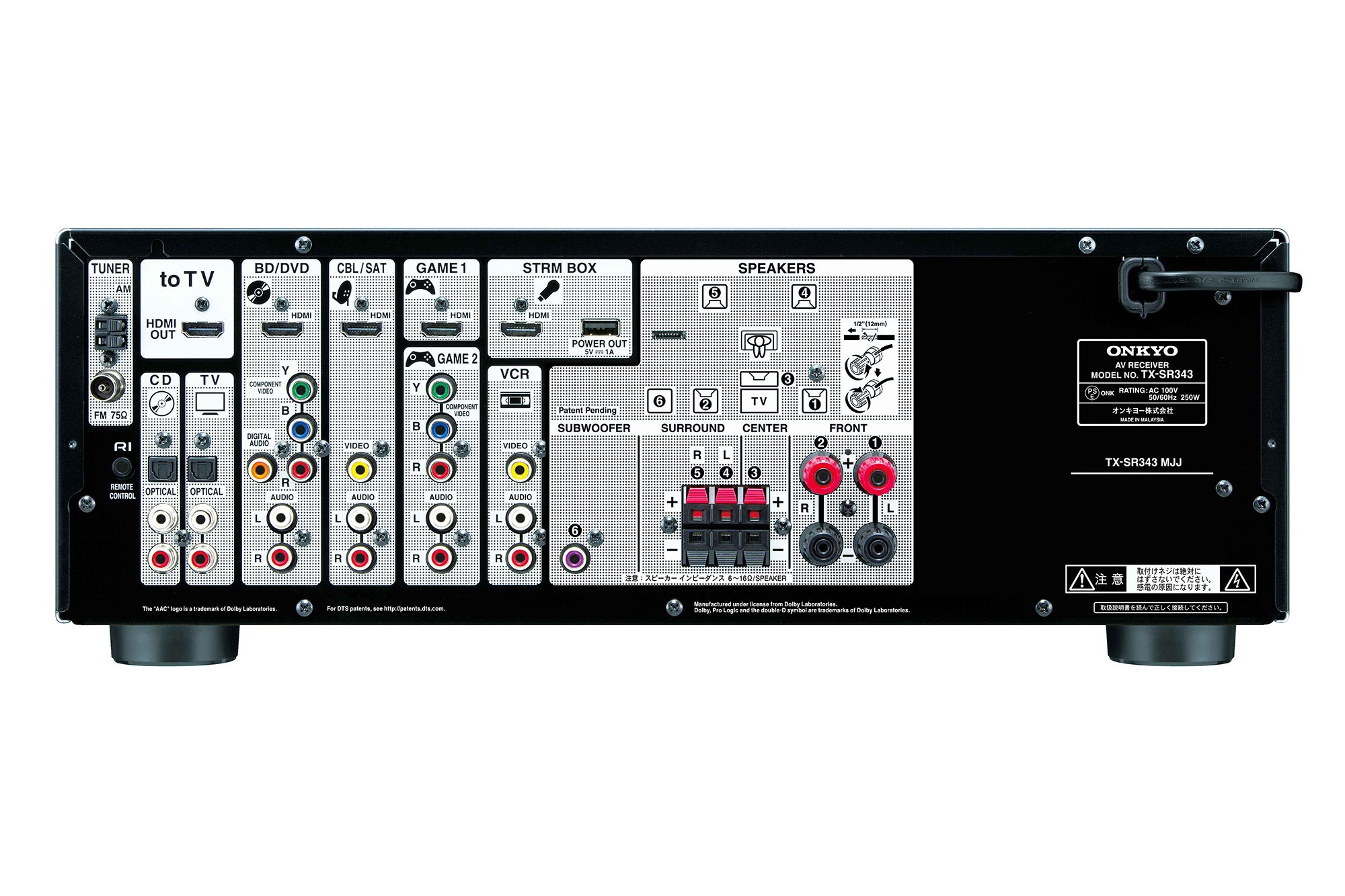 Amazon.co.jp: ONKYO TX-SR343 AVレシーバー 5.1ch/Bluetooth対応