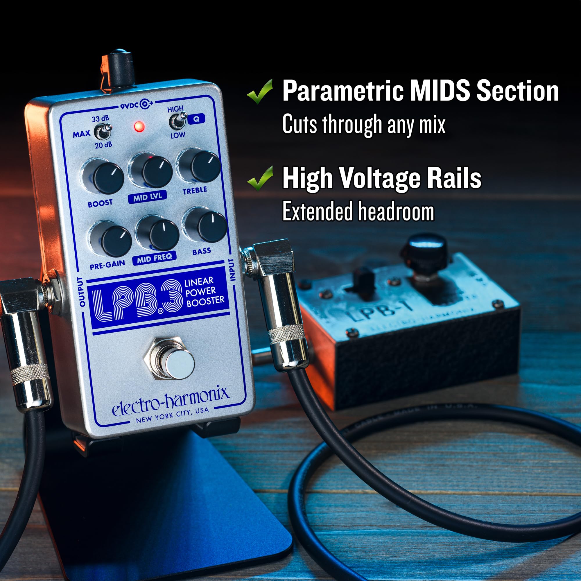Amazon.com: Electro-Harmonix LPB-3 Linear Power Booster & EQ Pedal