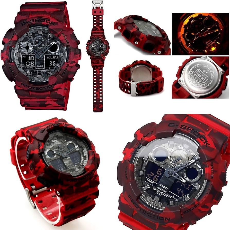 Amazon.co.jp: 広島カープ カープ 迷彩 レッドミリタリー G-SHOCK