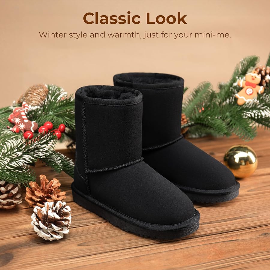 Amazon.com | DREAM PAIRS Girls Boys Boots Kids Faux Fur Lined