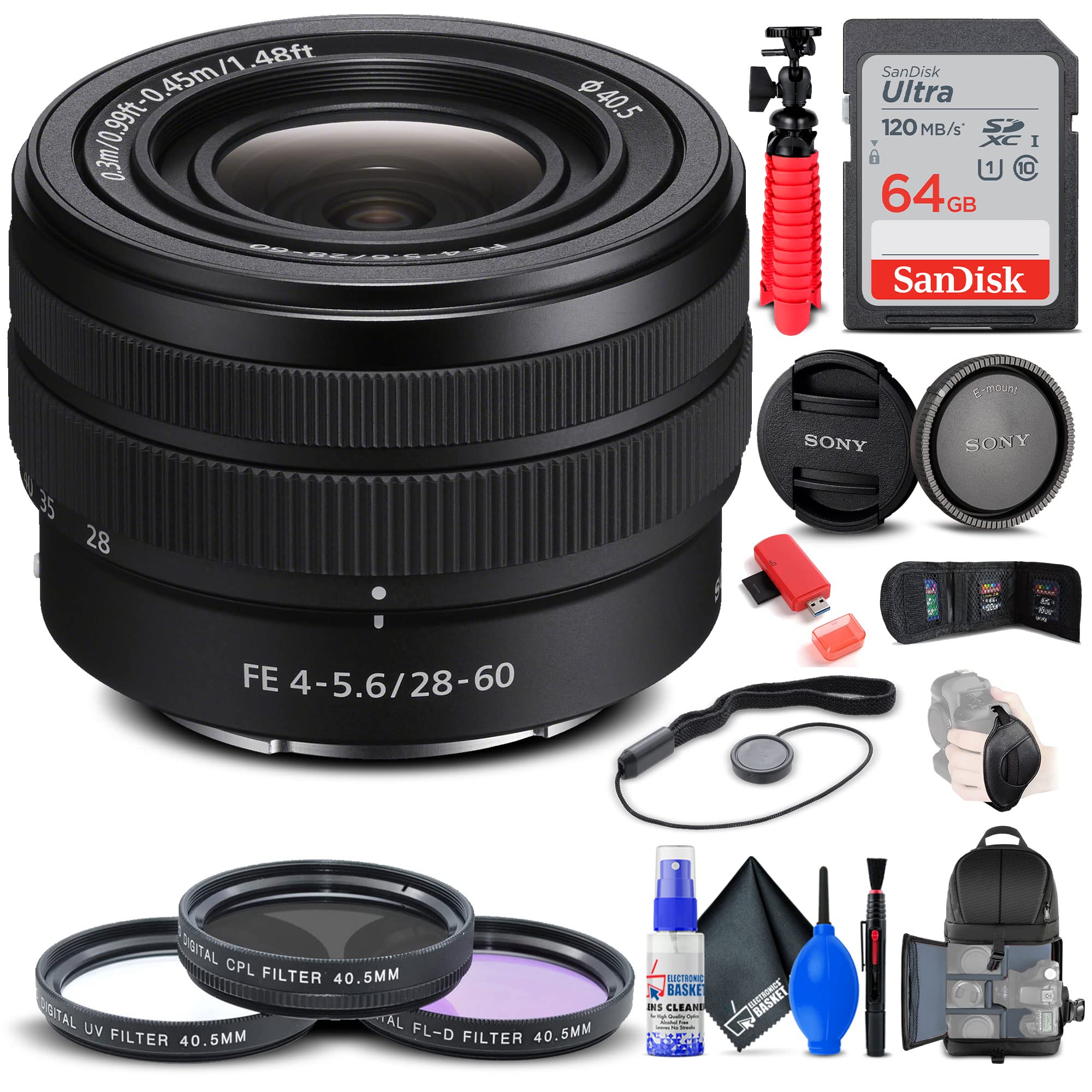 Amazon.com : Sony FE 28-60mm f/4-5.6 Lens (SEL2860) + Filter Kit +