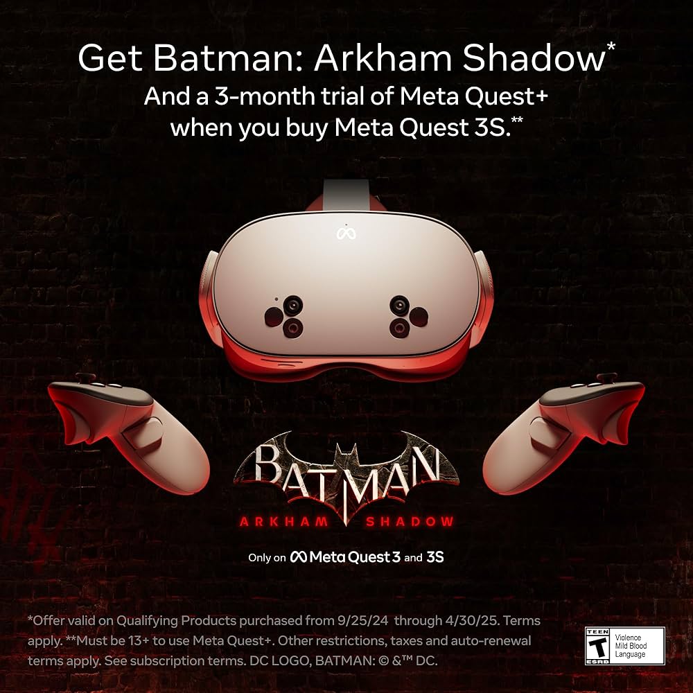 Meta Quest 3S 128GB — Get Batman: Arkham Shadow and a 3-Month