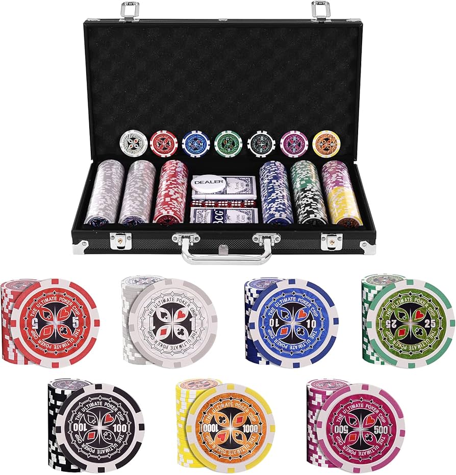 Amazon | GYMAX ポーカーチップ ポーカー チップ 300枚 カジノチップ