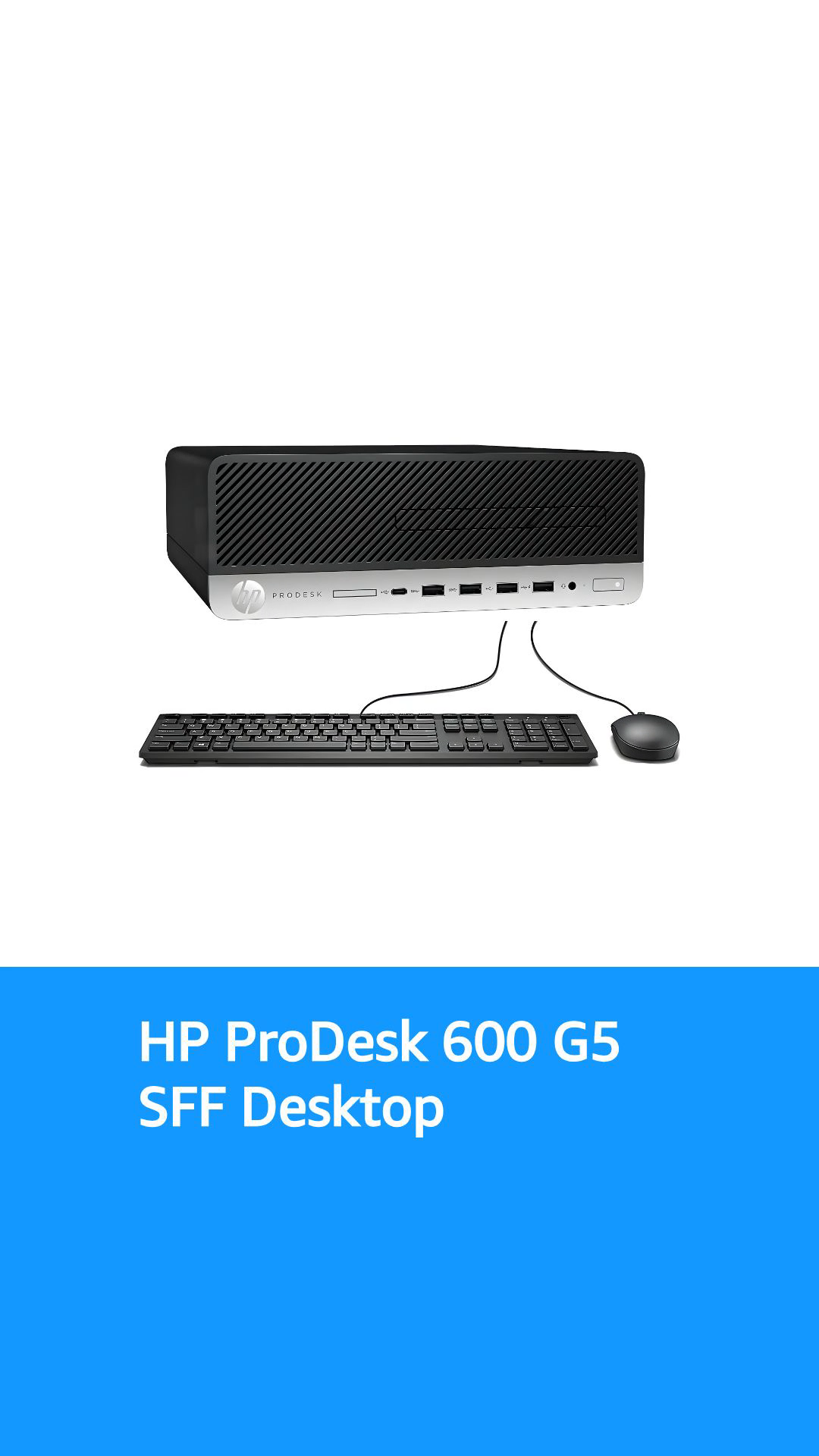 HP ProDesk 600 G5 SFF Desktop Computer, Intel Core i5-9500 to 4.1