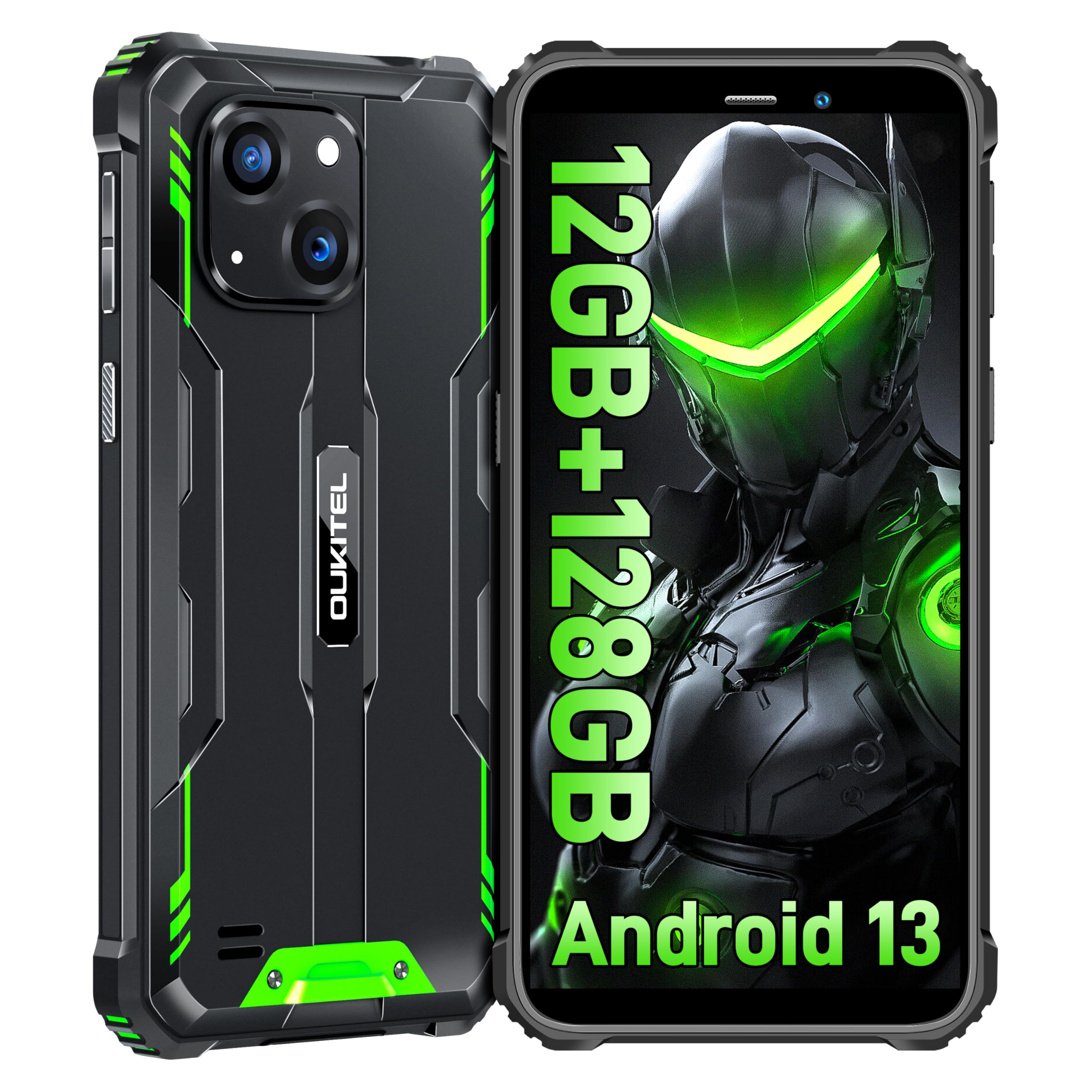 OUKITEL WP32 Rugged Phone - 12GB RAM+128GB ROM Rugged Smartphone