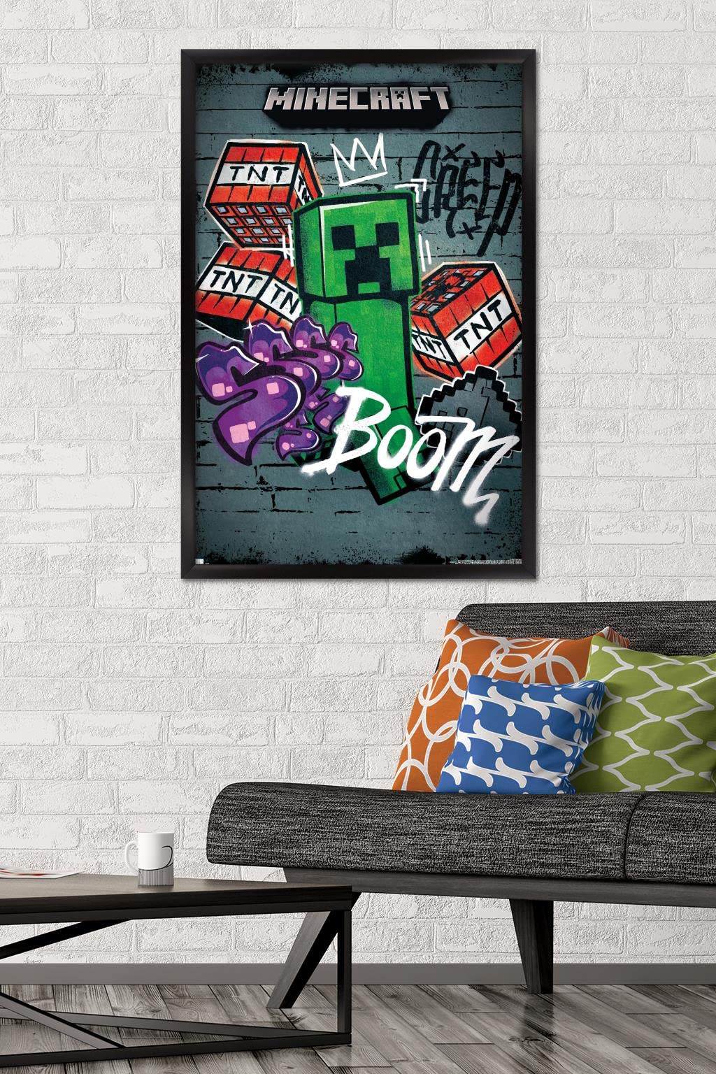 Amazon.com: Minecraft - Creeper Do Not Enter Wall Poster, 34L