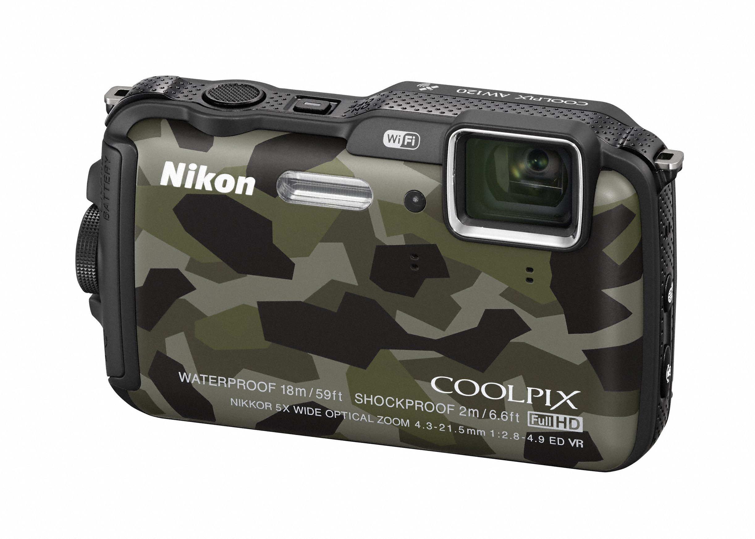 Amazon | Nikon デジタルカメラ AW120 防水 1600万画素 カムフラージュ