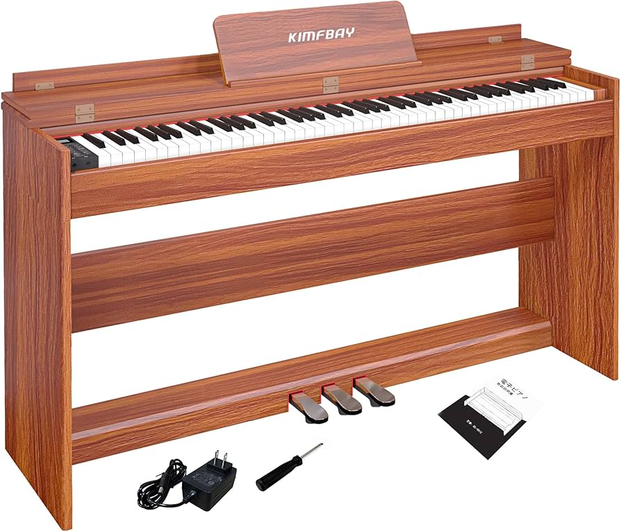 Amazon | KIMFBAY 電子ピアノ 88鍵盤 ハンマーアクション鍵盤 木製