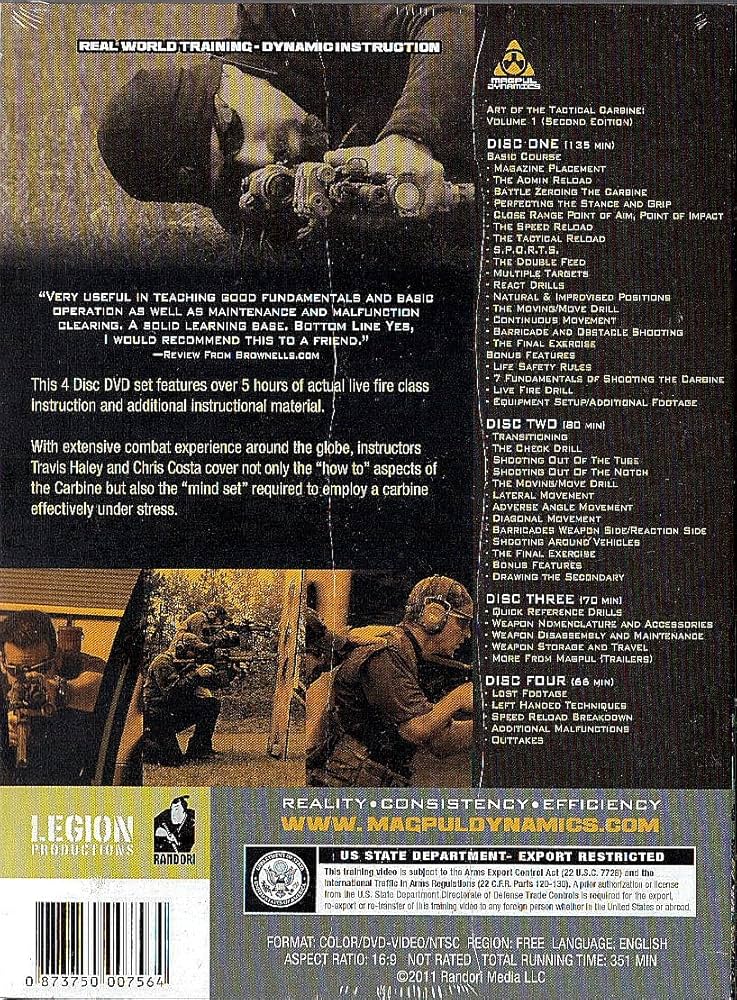 MAGPUL DYNAMICS DVD マグプル流戦術カービン銃技法 全7巻 Amazon.co