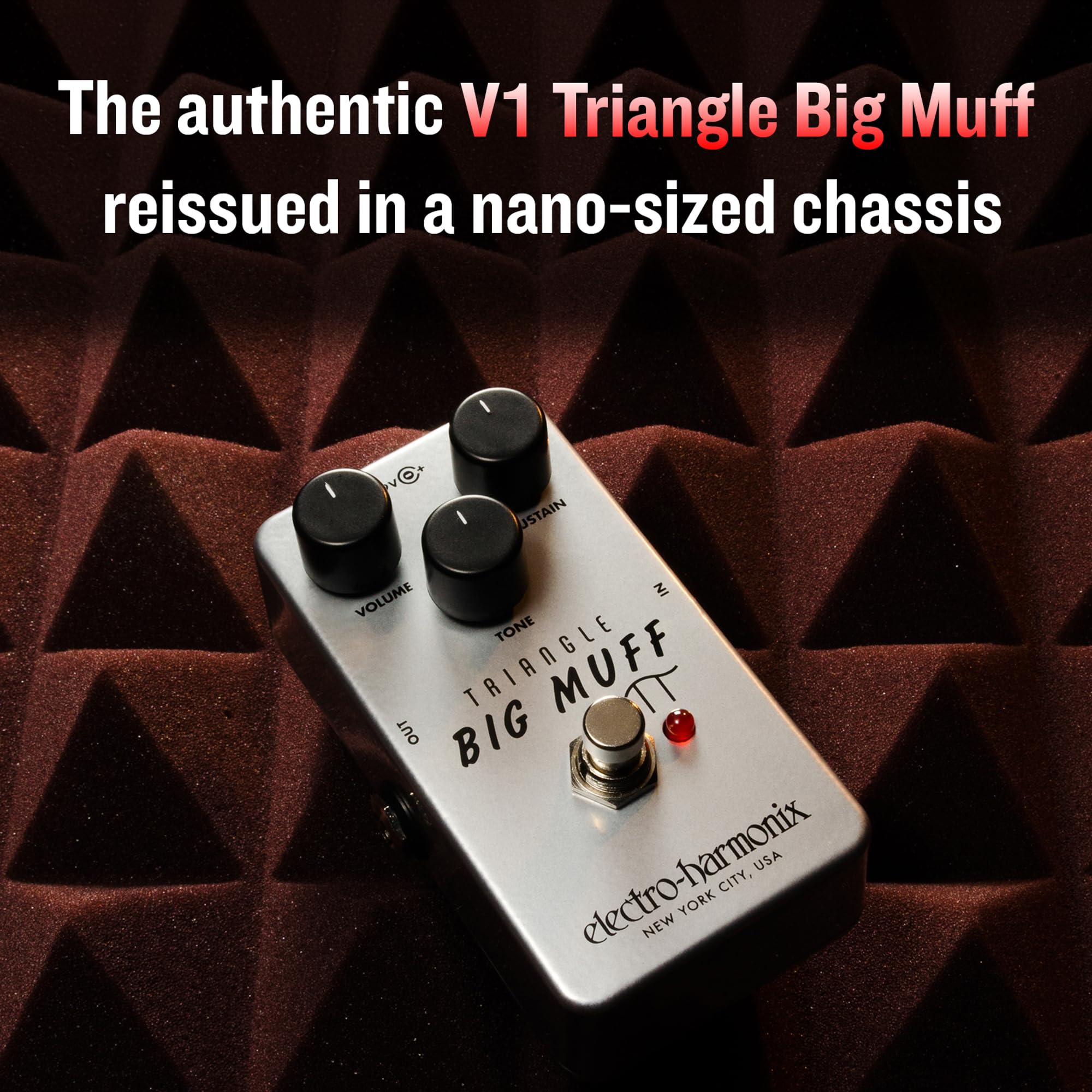 Amazon.com: Electro-Harmonix Triangle Big Muff Pi Fuzz Pedal