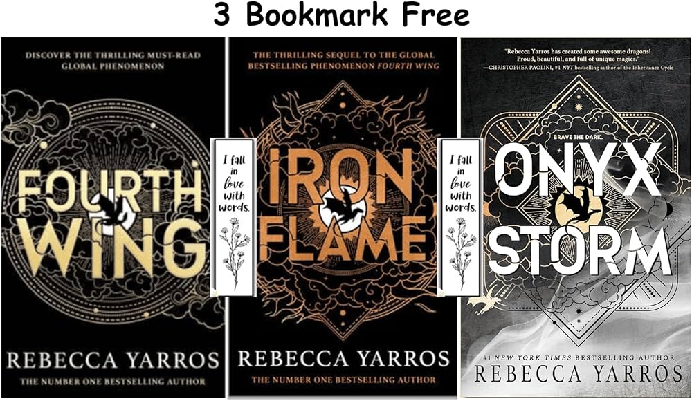 Rebecca Yarross Book Collection, Fourth Wing, Iron Flame, Onyx
