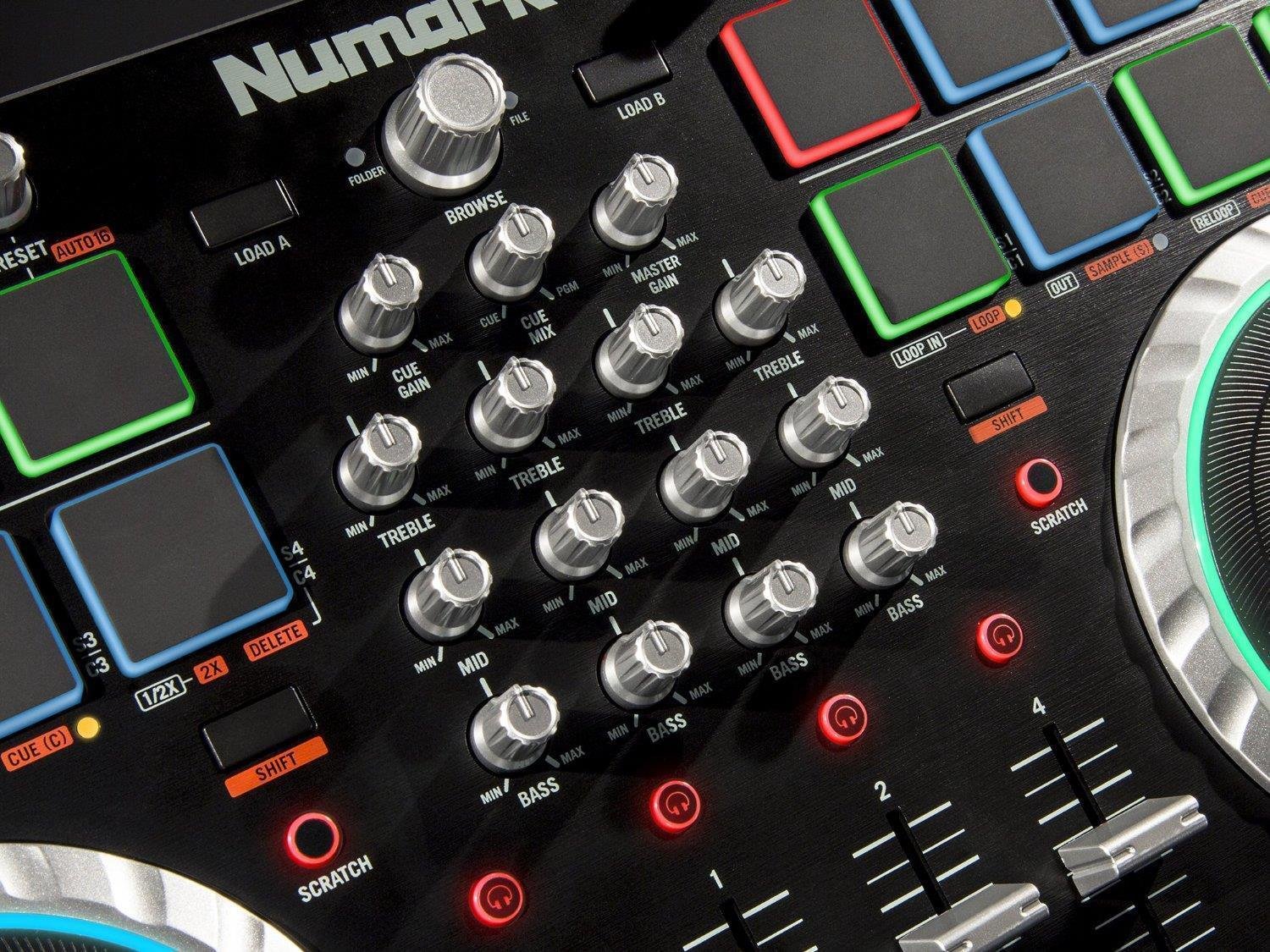 Amazon.com: Numark Mixtrack Quad Four Deck USB DJ Controller with