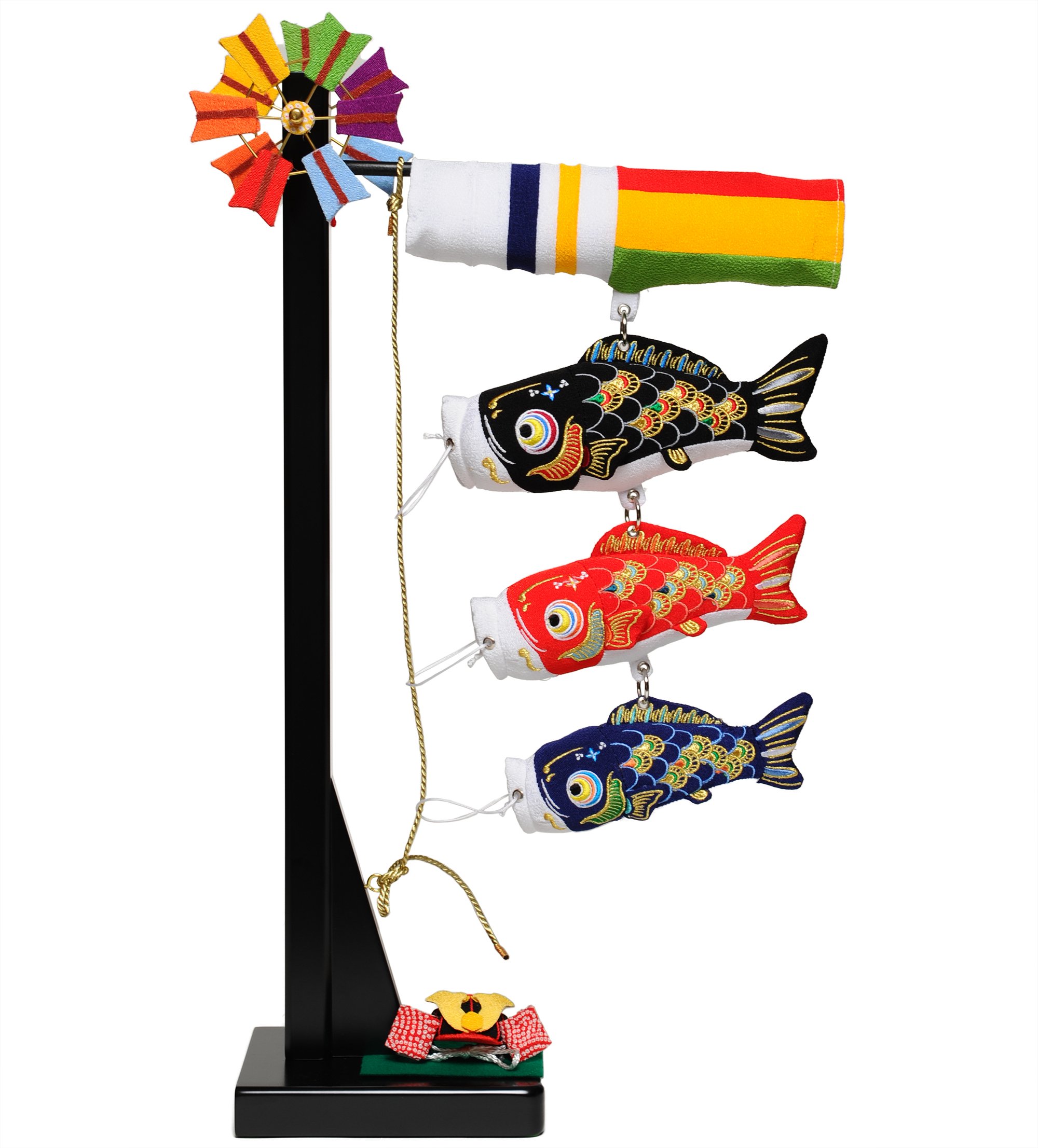 Amazon | 【五月人形】【室内鯉のぼり】卓上鯉のぼりと兜（特小