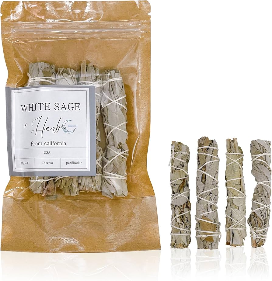 Amazon.co.jp: [RONNOS] ホワイトセージ バンドル 4本入