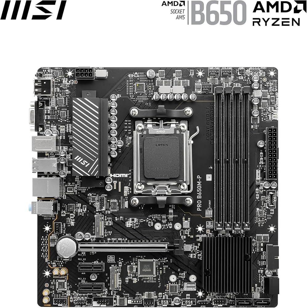 Amazon | MSI Pro B650M-P AM5 mATX マザーボード、AMD B650 チップ