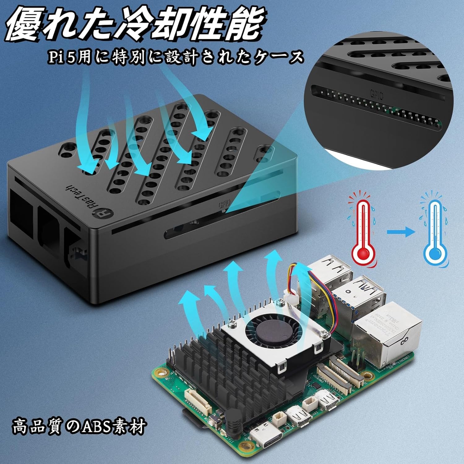 Amazon.co.jp: RasTech Raspberry Pi5 8GB Kit 技適済み raspberry pi5