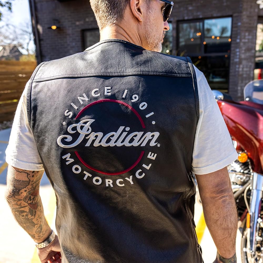 Amazon.com: Indian Motorcycle Men's Western Vest, Black - 2862738