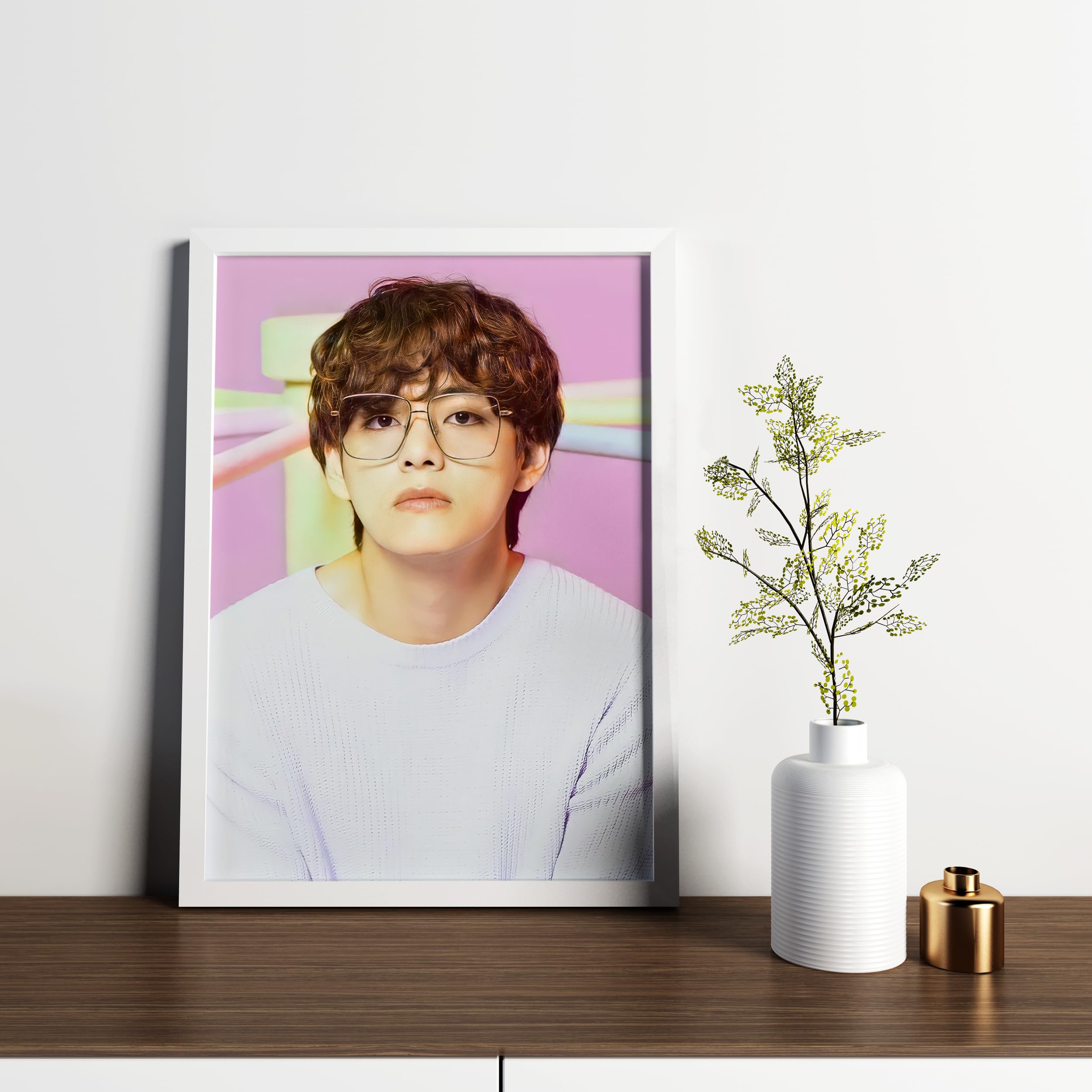 SINCE 7 STORE BTS V (Kim Taehyung) Framed Poster (8x12 inches) For