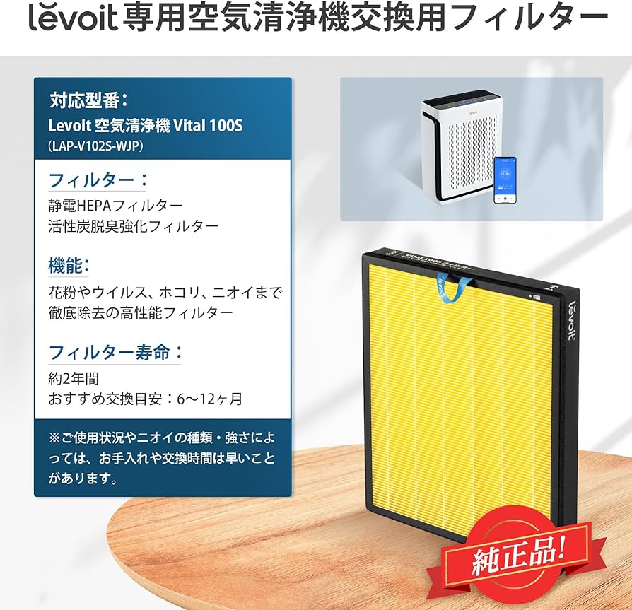 Amazon.co.jp: 【純正品】Levoit(レボイト) 空気清浄機 Vital100S 交換