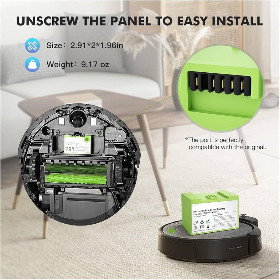 Amazon.co.jp: 14.4V 3200mAh I7 交換用バッテリー IRobot ルンバ E