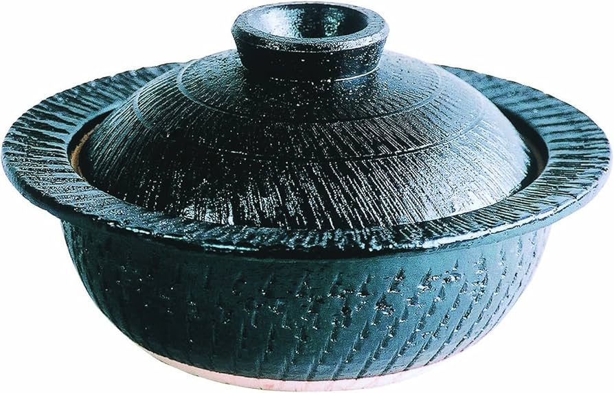 Amazon｜長谷園 IH対応 鉢 鍋 (2-4人用) 黒釉 CT-44｜土鍋 オンライン通販