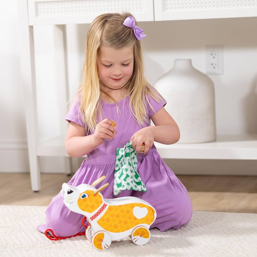 Amazon.com: Melissa & Doug Feed, Walk & Poo Pup Wooden Preschool