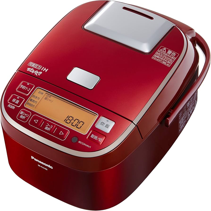 Amazon | パナソニック 5.5合 炊飯器 圧力IH式 おどり炊き レッド SR