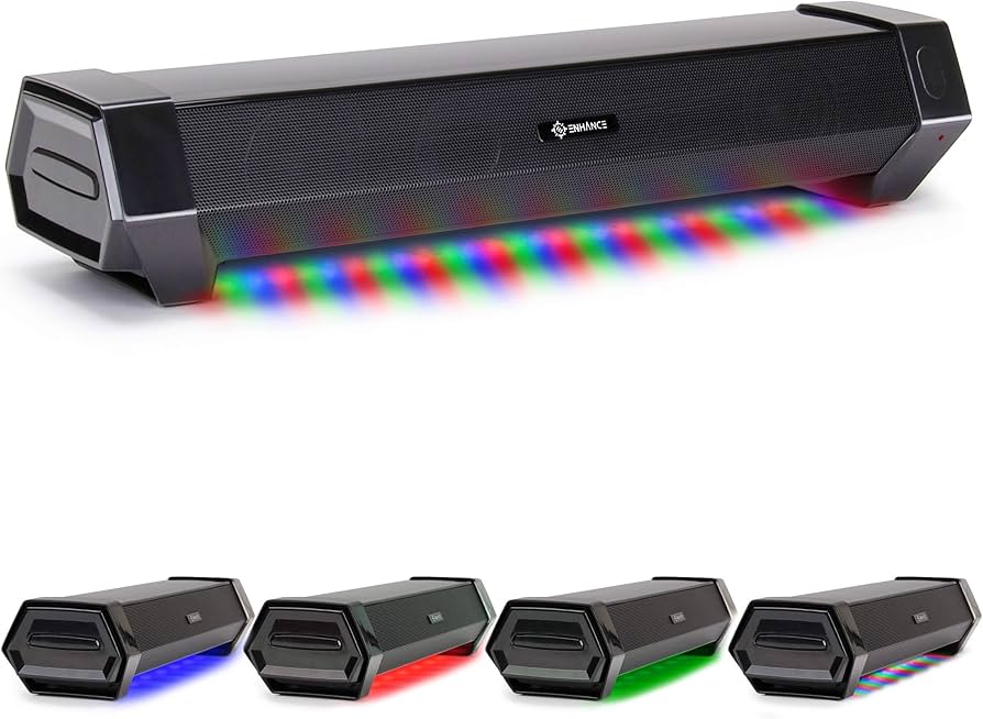 Amazon.com: ENHANCE Gaming Attack Sound Bar PC Speaker - Under