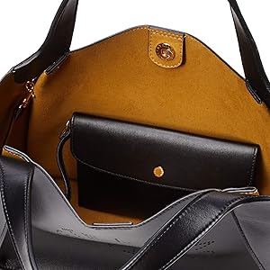 Stella McCartney 513860 W8542 2-Way Handbag with Logo Pouch Black