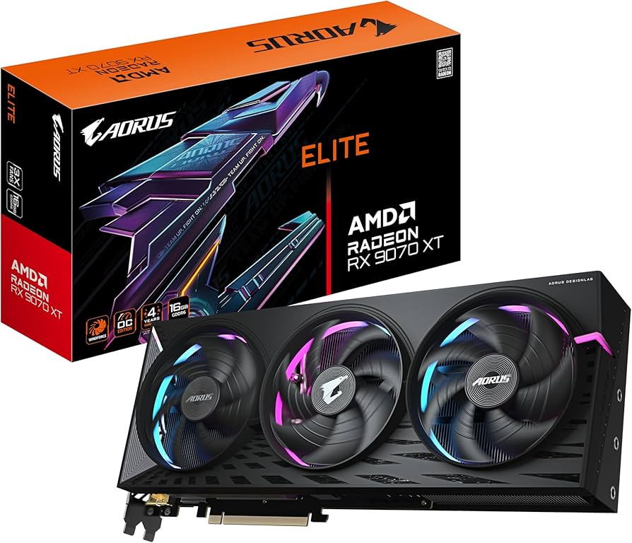Amazon.com: Gigabyte AORUS Radeon RX 9070 XT Elite 16G Graphics