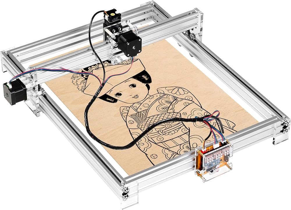 Amazon | 彫刻機 パワー加工機 500mw モジュール彫刻機 刻印機 高精度
