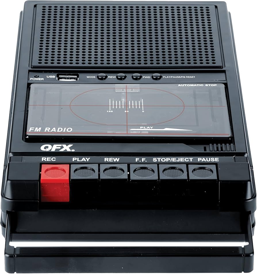 Amazon.com: QFX RETRO-39 Portable Shoebox Cassette Tape Recorder