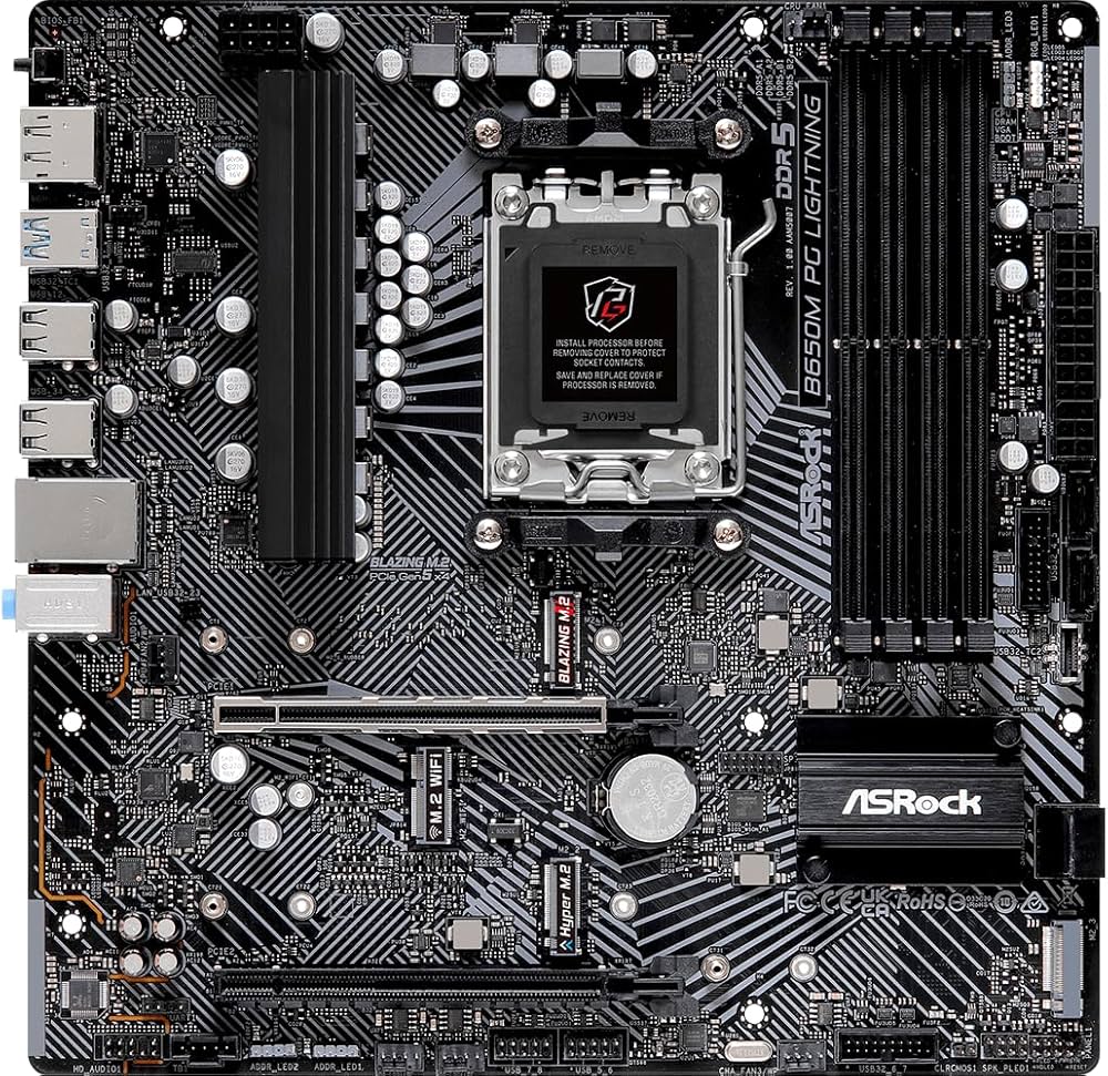 Amazon | ASRock マザーボード B650M PG Lightning AMD Ryzen 7000