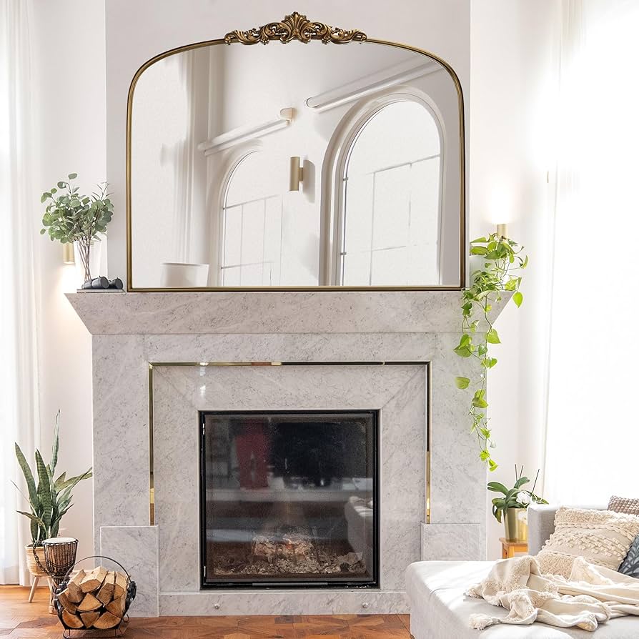 Amazon.com: Wemily Vintage Gold Ornate Baroque Mirror - 36