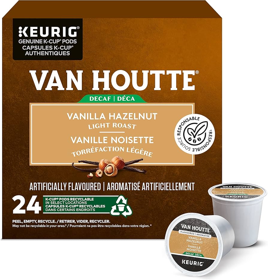 Amazon.com : Van Houtte Vanilla Hazelnut Decaf K-Cups, 24-Count