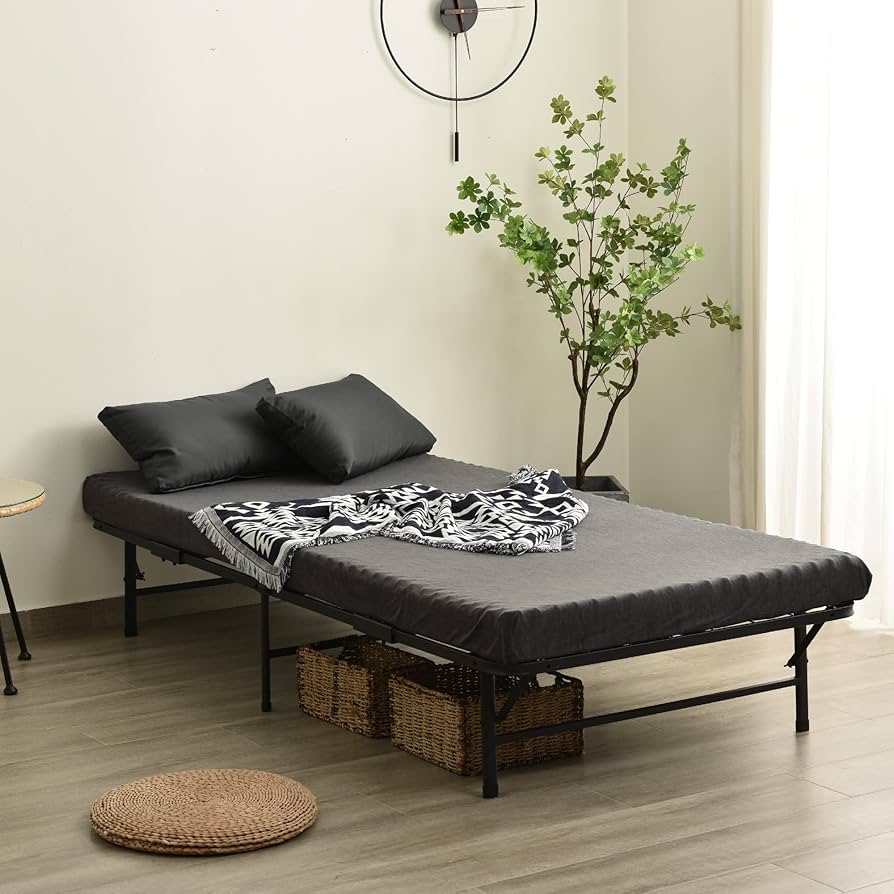 Amazon｜KJUUJEパイプベッド 折りたたみベッド シングル 組立簡単