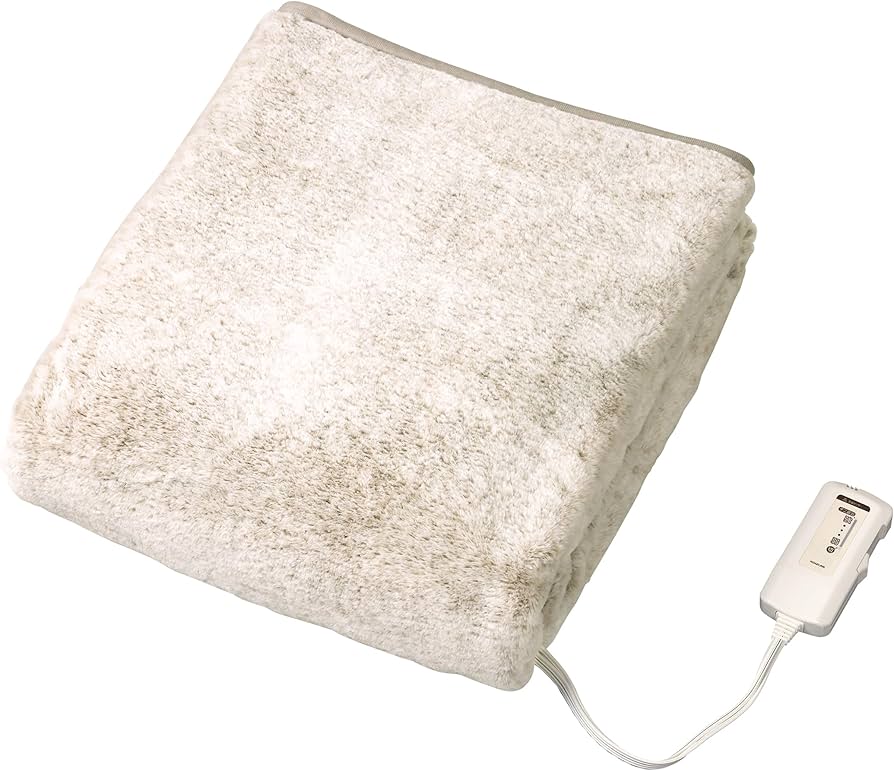 Amazon | コイズミ 電気毛布 掛敷毛布 ラビットファー調 丸洗い可 188