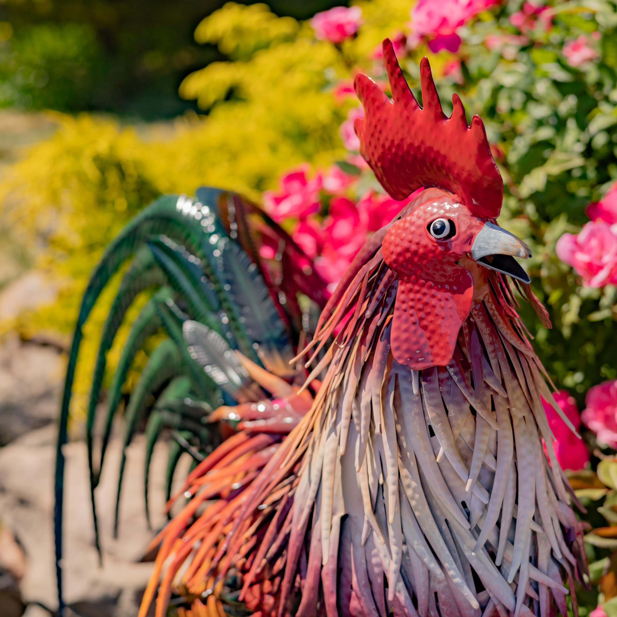 Amazon.com: Zaer Ltd. 2.3 Ft. Tall Fancy Ornate Metal Rooster