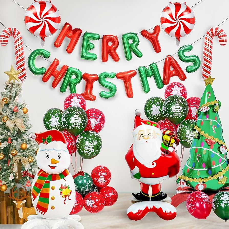 Amazon | クリスマス バルーン 風船 セット クリスマス 飾り付け MERRY