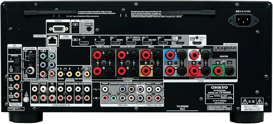 Amazon.co.jp: ONKYO TX-NR838(B) AV Receiver 7.1ch High Resolution