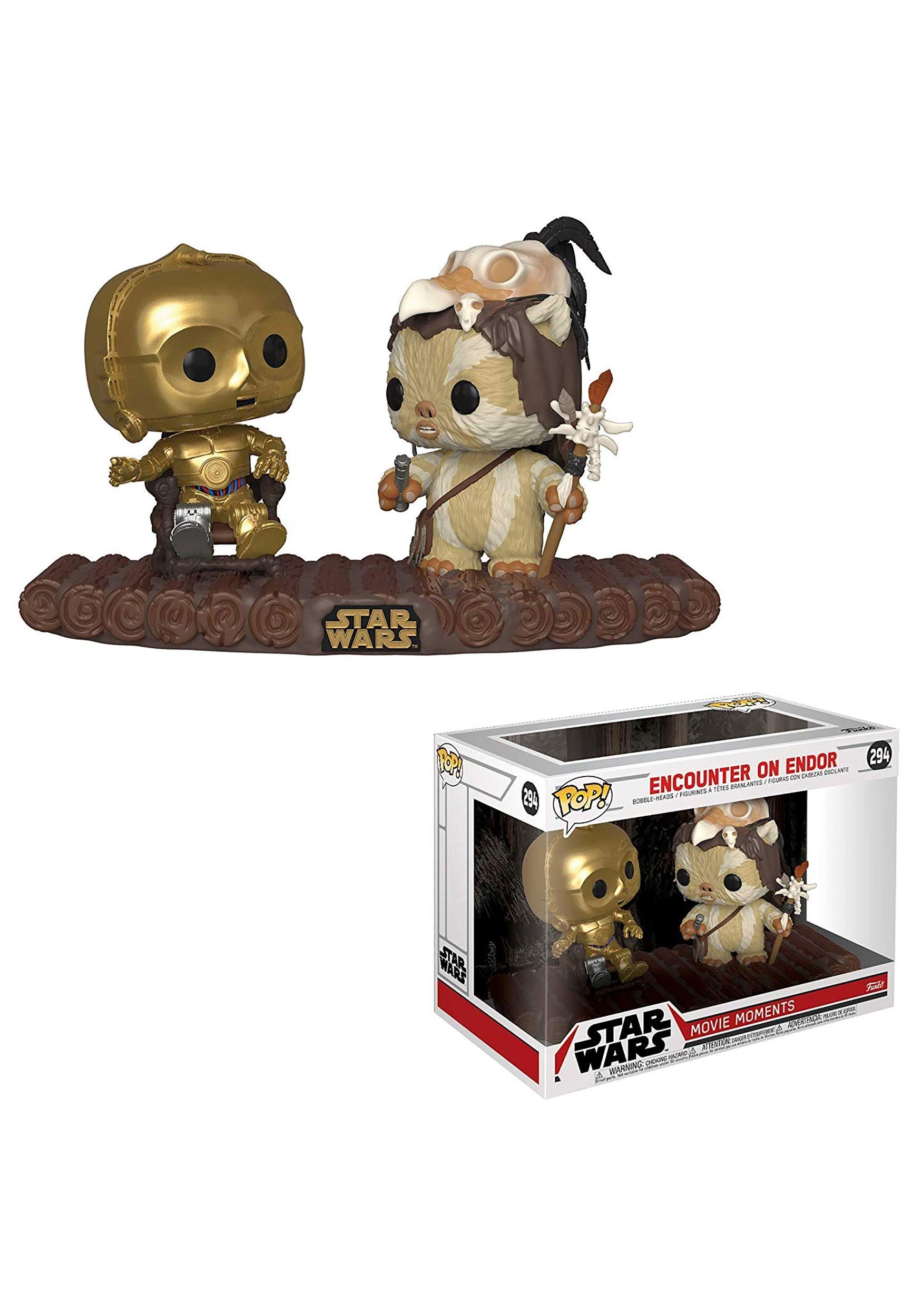 Funko 37593 Movie Moment Return of The Jedi-C-3PO on Throne Star