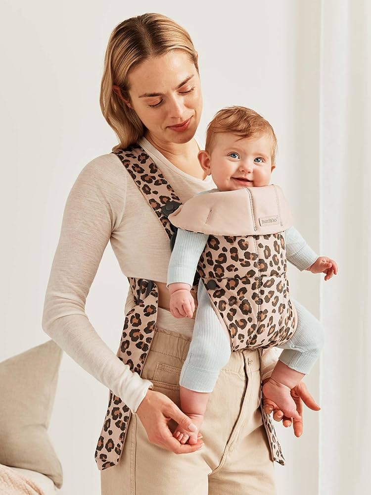 Amazon.com: BabyBjörn Baby Carrier Mini, Cotton, Beige/Leopard