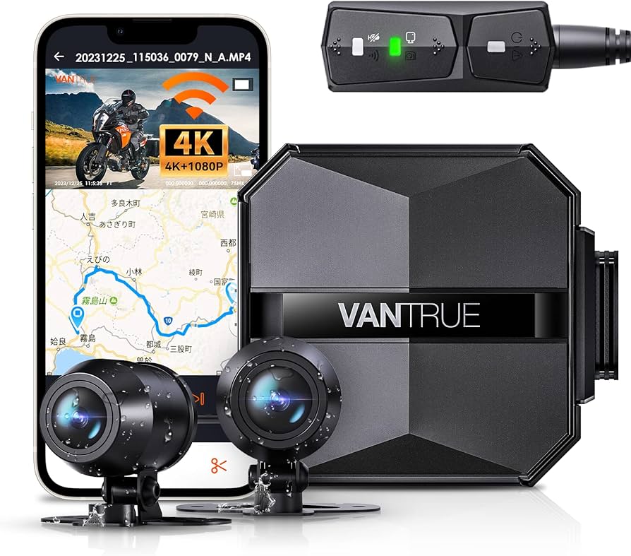 Amazon.co.jp: 業界初4K画質 バイク ドライブレコーダー 前後カメラ 4K