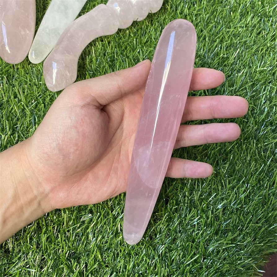 Amazon.co.jp: 1PC 良質ナチュラルローズクォーツヨニワンド宝石工芸品