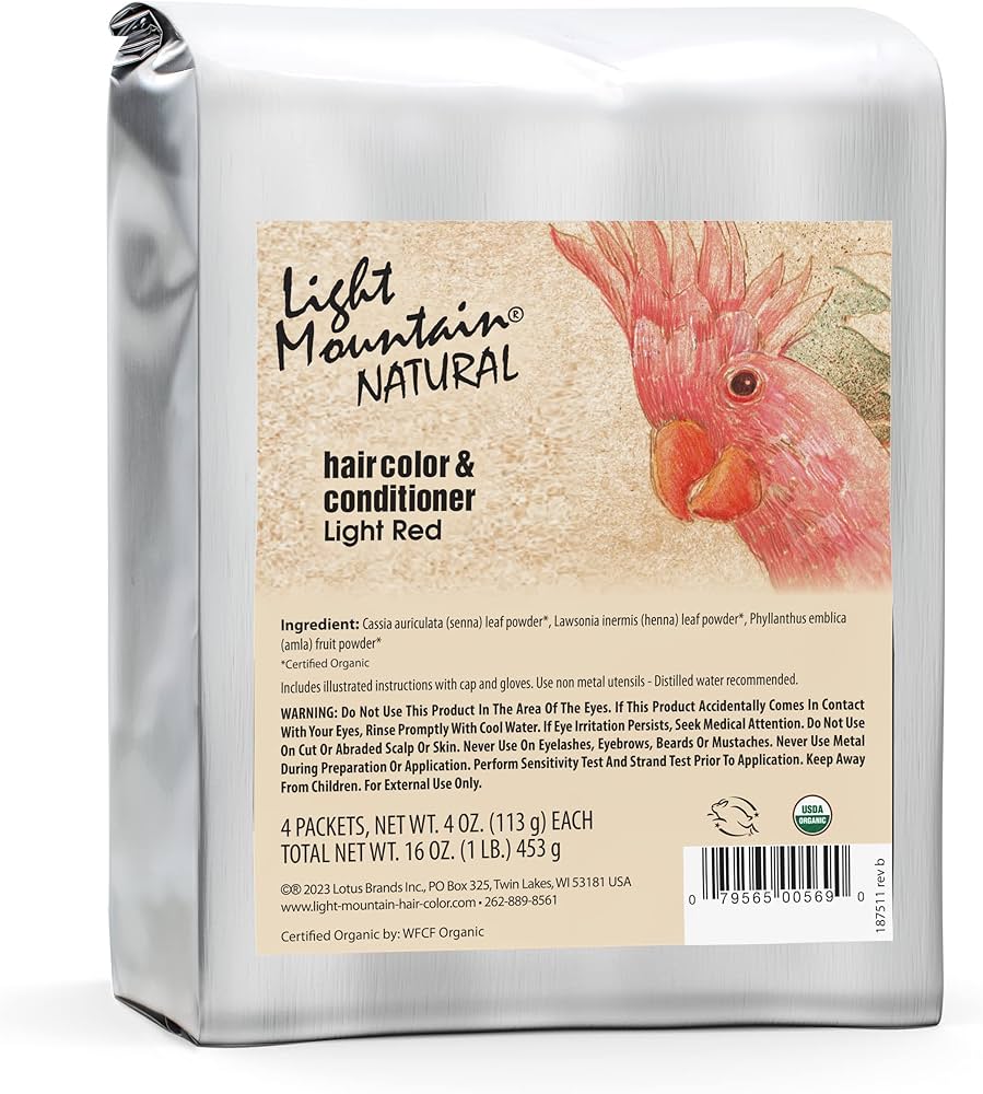 Amazon.com : Light Mountain Henna Hair Color & Conditioner - Light