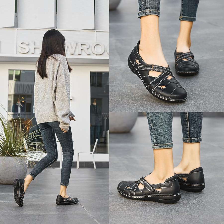 Amazon.com | TERRIKAT Women's Casual Black Loafers Cute Slip On