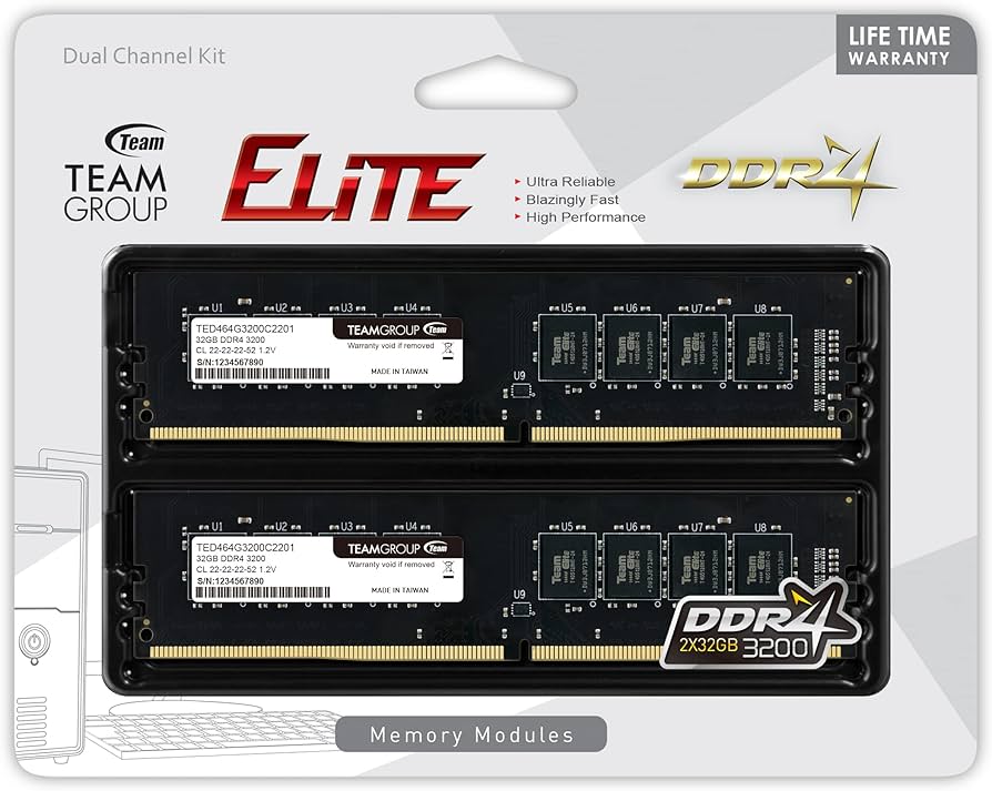 Amazon.co.jp: TEAMGROUP Elite DDR4 64GB キット (2 x 32GB) 3200MHz
