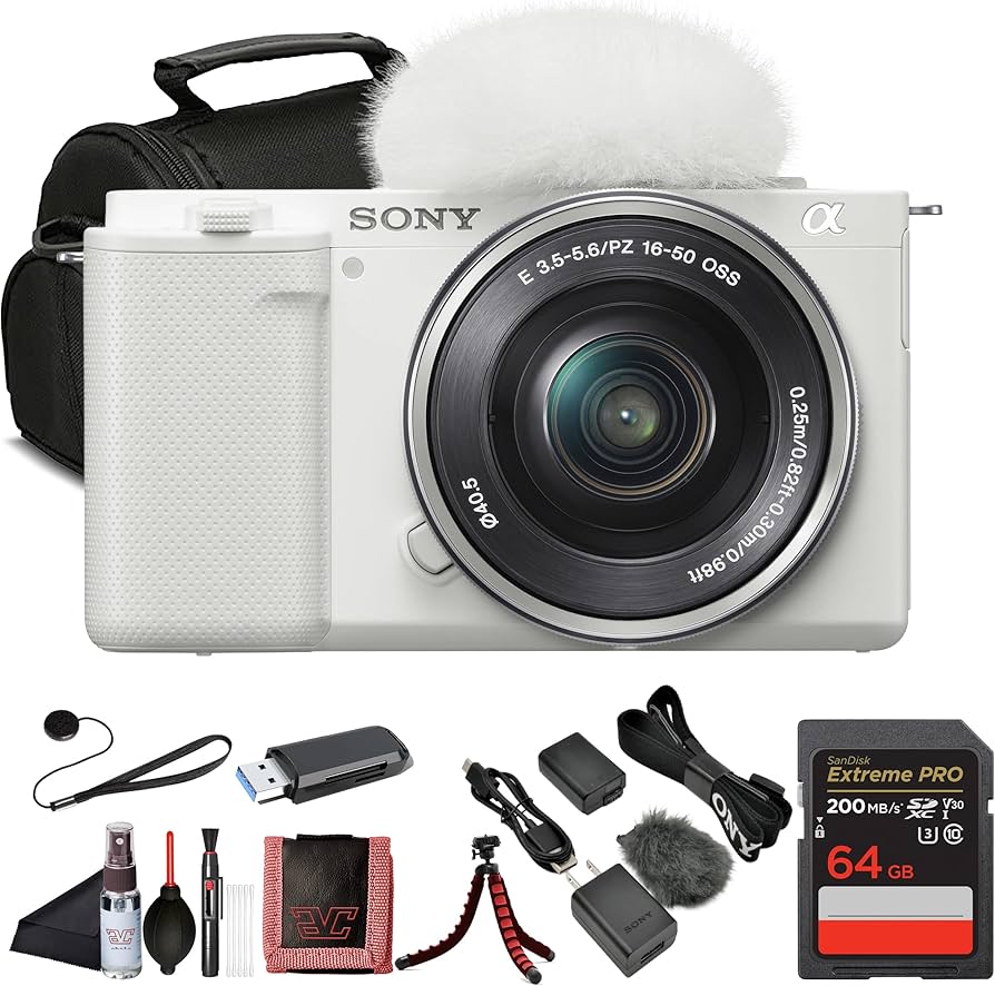 Amazon.com : Sony ZV-E10 Vlogging Mirrorless Camera (White) with E